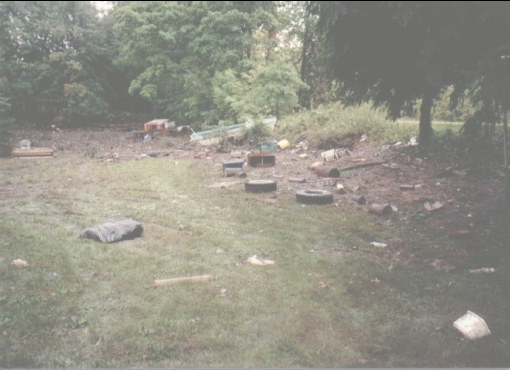 Trash, debris, and filth were left behind by the receding waters.